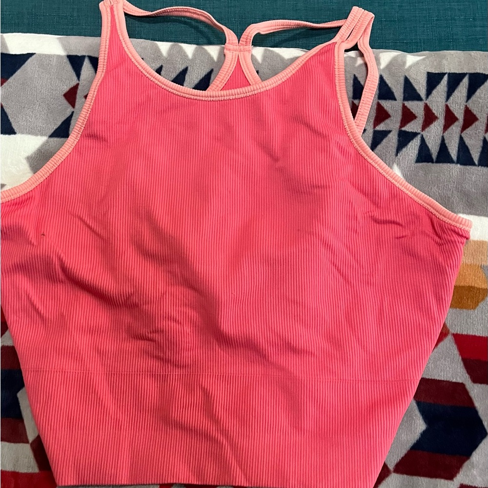 Athleta Coral Ribbed workout Tank Top